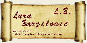 Lara Barzilović vizit kartica
